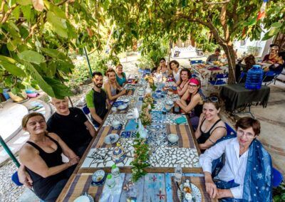 Lesley Logan Pilates Retreat Angkor Wat Cambodia Group Lunch